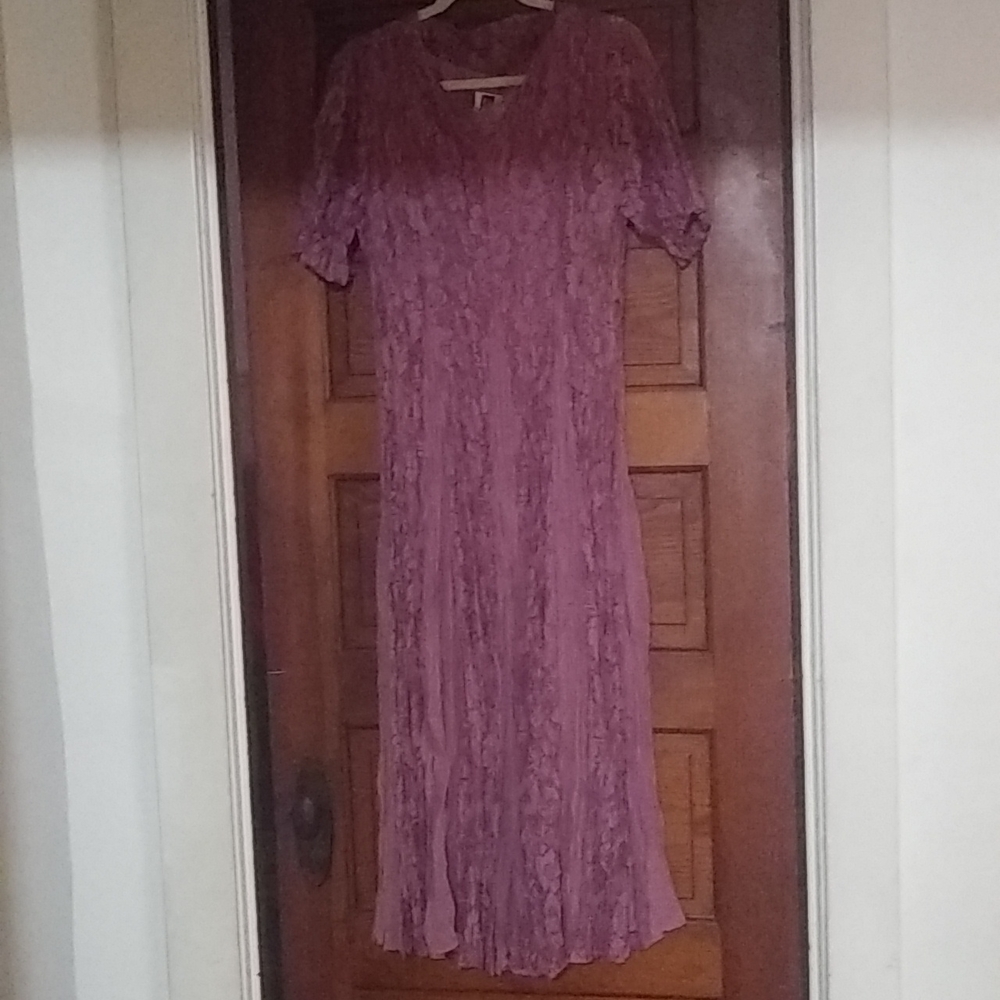 Vintage Full Length Crinkle Dress